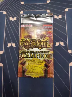 MISPRINT Yugioh Quarter Century Stampede New Factory Sealed Booster Pack! RARE!! - Image 1