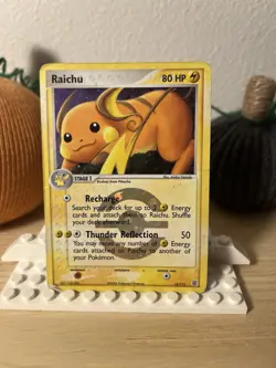 Pokemon TCG Raichu EX FireRed & LeafGreen 12/112 Reverse Holo Rare - Image 1