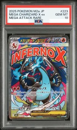PSL PSA 10 Mega Charizard X ex MA 223/193 M2a MEGA Dream ex Pokemon Card - Image 1