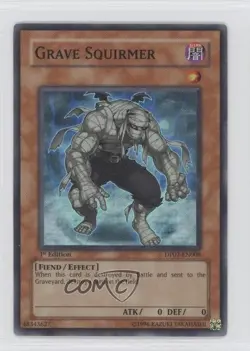 Grave Squirmer 1st Ed. YuGiOh Jesse Anderson Duelist Pack #DP07-EN008 2009 - Image 1