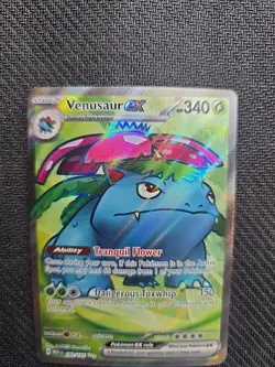 Pokemon Venusaur EX Holo Ultra Rare TCG Card 182/165 Scarlet & Violet 151 - Image 1