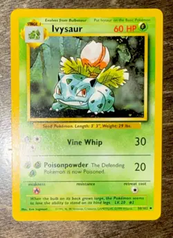 Pokemon Ivysaur Base Set Uncommon Regular 60 HP 30/102 English Card - Image 1