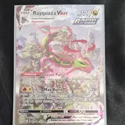 Rayquaza VMAX Alternate Art Secret Rare 218/203 Evolving Skies Holo Pokemon Card - Image 1