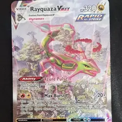 Rayquaza VMAX Alternate Art Secret Rare 218/203 Evolving Skies Holo Pokemon Card - Image 4