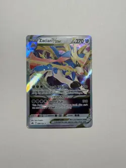 Pokemon Crown Zenith Zacian VSTAR Holo Card 096/159 Ultra Rare - Image 1