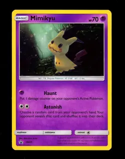 2017 Pokemon MIMIKYU Black Star Promo HOLO Sun & Moon Pin Collection Card #SM29 - Image 1