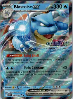 Blastoise ex (Stellar Crown Stamp) Double Rare Miscellaneous Cards & Products 03 - Image 1