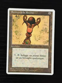 Magic MTG Italian Revised Rod of Ruin Artist Proof Near Mint - Only 50 Exist! - Image 1
