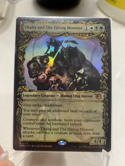 Thalia and The Gitrog Monster Showcase March of the Machine MTG NM Foil - Image 1