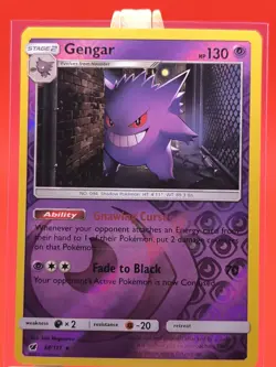 Gengar 38/111 Crimson Invasion Reverse Holo Rare Pokemon Card - Image 1