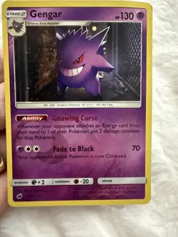Gengar 38/111 Holo R Crimson Invasion Pokemon Reverse Holo MODERATELY PLAYED - Image 1