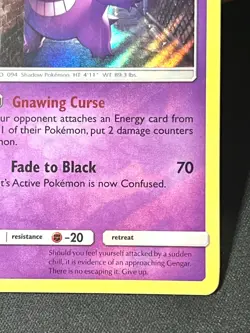 Gengar 38/111 Holo Rare Crimson Invasion - Pokemon TCG - Holo Bleed Near Mint NM - Image 3