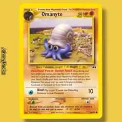 Omanyte 60/75 - 2001 Neo Discovery Unlimited Yuka Morii - Pokemon Card LP - Image 1