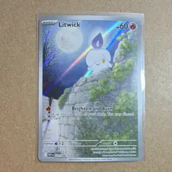 Pokemon Litwick Illustration Rare Holo 101/086 Sv: White Flare 2025 - Image 1