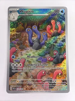 Wugtrio 224/091 Illustration Rare - Sv4.5: Paldean Fates Pokemon TCG - Image 1