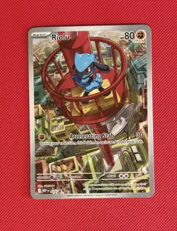 Pokemon Riolu 010 Me: Mega Evolution Promo Full Art Holo 80 HP Promo - Image 1