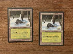 Snow-Covered Forest x2 NM+ MTG Ice Age Magic 2x 1995 VINTAGE FREE SHIPPING - Image 1