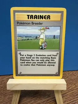 Pokemon TCG Pokemon Breeder 76/102 Base Set Rare WOTC Vintage Trainer Card - Image 1