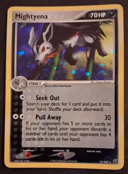MIGHTYENA 12/107 RARE HOLO DEOXYS POKEMON - Image 1