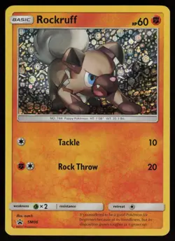 ROCKRUFF - SM06 PROMO SUN & MOON PROMO POKEMON HOLO LP - Image 1