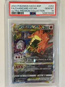 2022 POKEMON SWSH ULTRA-PREMIUM COLLECTION FULL ART/CHARIZARD VSTAR PSA 10 - Image 1