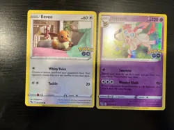 Eevee 054/078 & Sylveon Holo 035/078 NM Lot Pokemon Go - Image 1