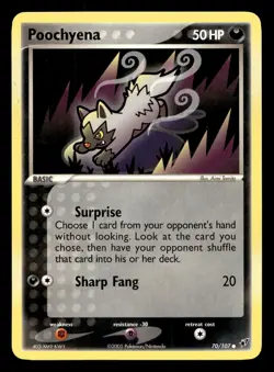 Poochyena 70/107 Common Deoxys Pokemon LP - Image 1