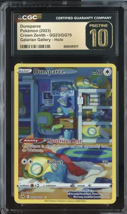 DUNSPARCE CROWN ZENITH GG23/GG70 POKEMON GALARIAN GALLERY HOLO CGC 10 PRISTINE - Image 1