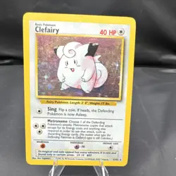 Pokemon tcg Clefairy 5/102 Base Set Holo Rare 1999 40 HP - Image 1