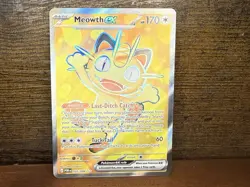 Pokemon Meowth EX Rare Full Art Holo 170 HP 107/088 POR English - Image 1