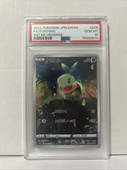 2022 Pokemon JPN SWSH VSTAR Universe FA/ Turtwig PSA Gem MT 10 - Image 1