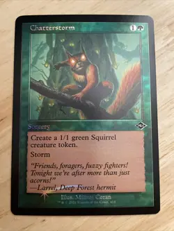 MTG Chatterstorm Modern Horizons 2 #411 Retro Frame FOIL Common NM/M MH2 - Image 1