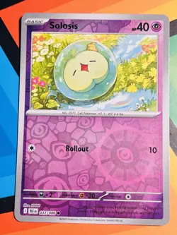 Pokemon SV: Black Bolt English - Solosis - 037/086 - Reverse Holo NM - Image 1