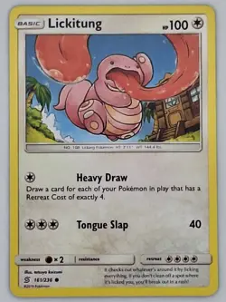 Lickitung 161/236 Pokemon - Sun & Moon Unified Minds MP - Image 1