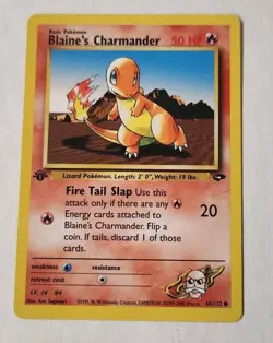 Blaine's Charmander - 1st Edition - 60/132 Gym Challenge - Pokemon TCG - 2000 - Image 1