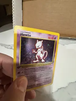 1999 Pokemon Base Set 1st Edition Mewtwo Holo Foil 10/102 German - Image 3