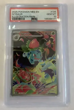 PSA GEM MT 10 Ivysaur 134 Pokemon Mega Evolution English 2025 - Image 1