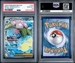 2025 POKEMON MEG EN-MEGA EVOLUTION ULTRA RARE #155 MEGA VENUSAUR EX PSA 10 - Image 3