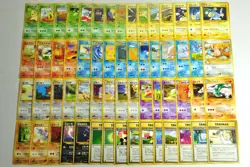Pokemon card Neo Genesis Old Back LOT 60 Japanese Totodile Pikachu Slowpoke etc - Image 1
