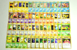 Pokemon card GYM Set LOT 60 Old Back Japanese Pikachu Machoke Haunter Meowth etc - Image 1
