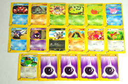 Pokemon card LOT 17 E series 1st Edition Japanese Poliwag Gastly Krabby etc... - Image 1