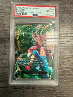 2025 One Piece OP13-Carrying on His Will - Smoker OP10-030 SP Alt Art - PSA 10 - Image 1