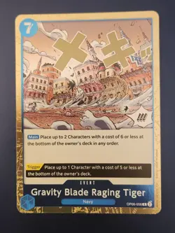 One Piece Card Game Gravity Blade Raging Tiger OP06-058 Rare English Edition - Image 1