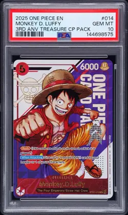 2025 One Piece 3rd Anniversary Treasure Campaign Pack 014 Monkey D. Luffy - Image 1