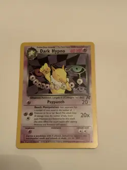 Pokemon TCG Dark Hypno TCG Holo Rare Card 9/82 Unlimited Team Rocket CLEAN - NM - Image 1
