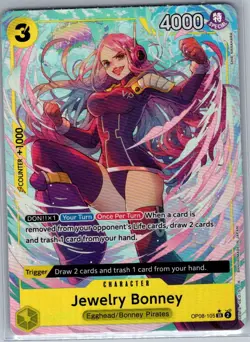 Jewelry Bonney (Alt Art) OP08-105 English Two Legends - One Piece Card - NM - Image 1