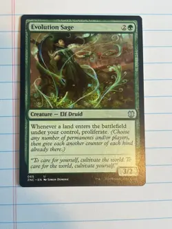 Evolution Sage Commander: Zendikar Rising Magic the Gathering Card - Image 1