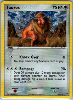 Tauros 16/112 Holo FireRed & LeafGreen - Pokemon Card - NM - Image 1