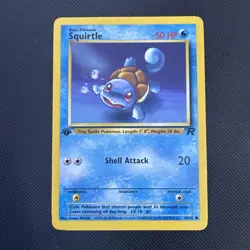 Pokemon Card Squirtle 68/82 1st Edition Team Rocket NM - Image 1