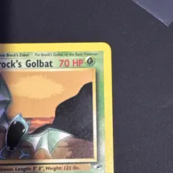 Brock's Golbat 39/132 Gym Heroes 1st Edition Pokemon Card Uncommon LP - Image 2